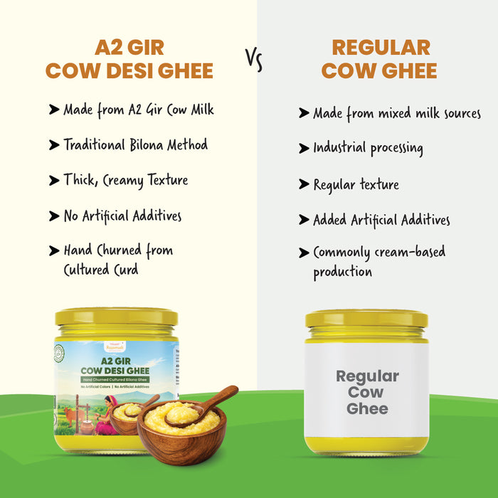 a2 gir cow ghee vs regular cow ghee