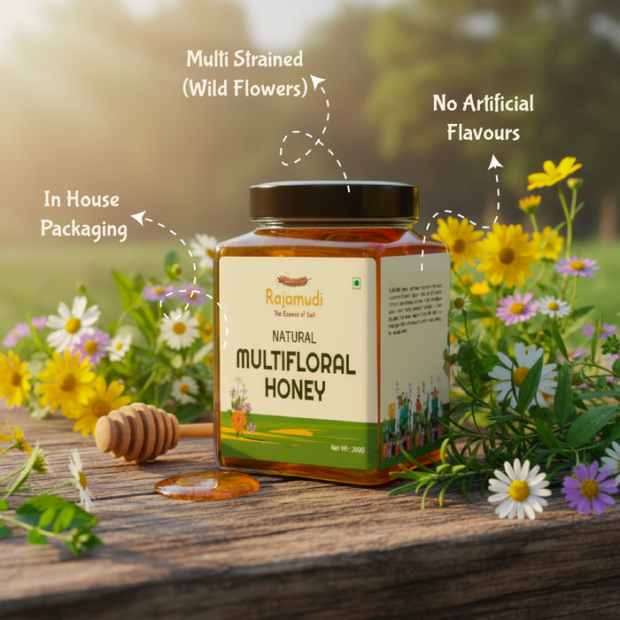 Natural Multi-Floral Honey – 100% Pure | Rajamudi Organics