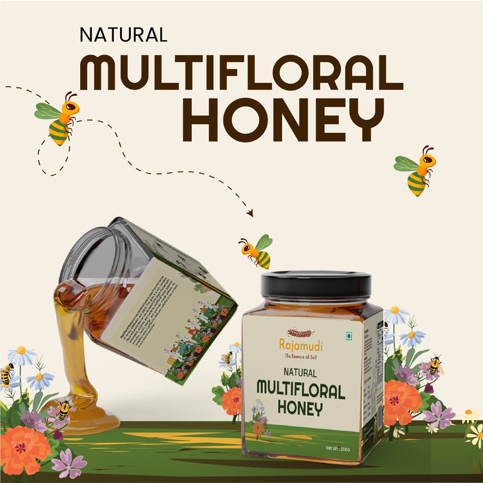 Natural Multi-Floral Honey – 100% Pure | Rajamudi Organics